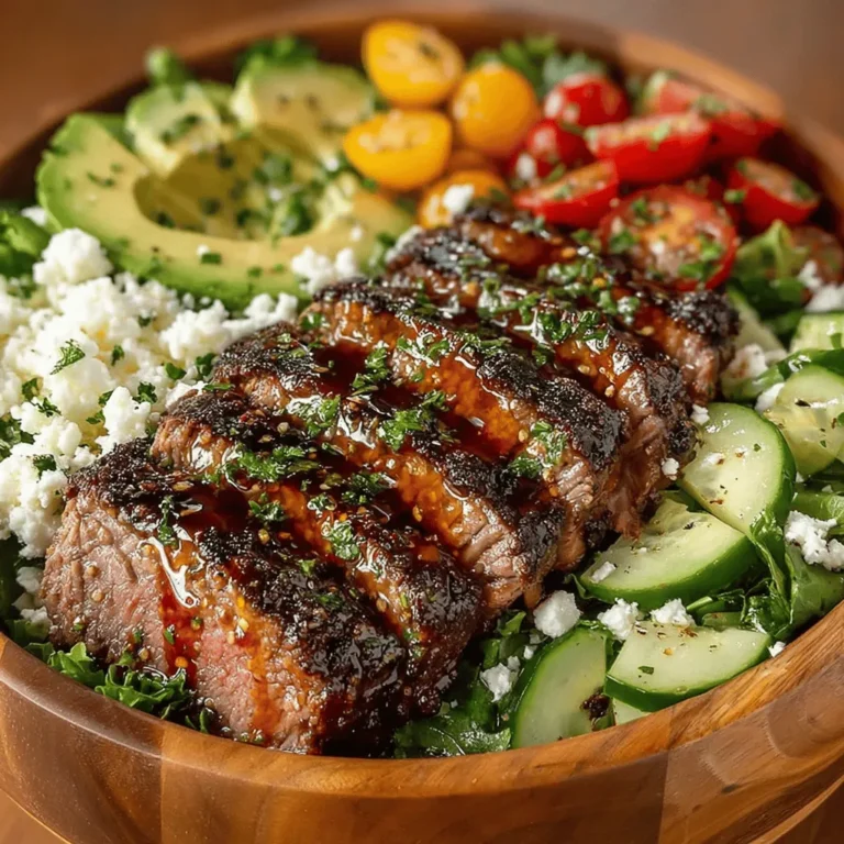 When it comes to vibrant, nutritious meals, the Zesty Lemon & Beef Salad Bowl stands out as a delightful choice. This dish elegantly combines the rich flavors of marinated flank steak with the refreshing crunch of fresh vegetables, all topped off with a zesty lemon dressing that enlivens the palate. Perfect for a light lunch or a satisfying dinner, this salad bowl not only pleases the taste buds but also packs a nutritional punch, making it an ideal addition to any health-conscious diet.