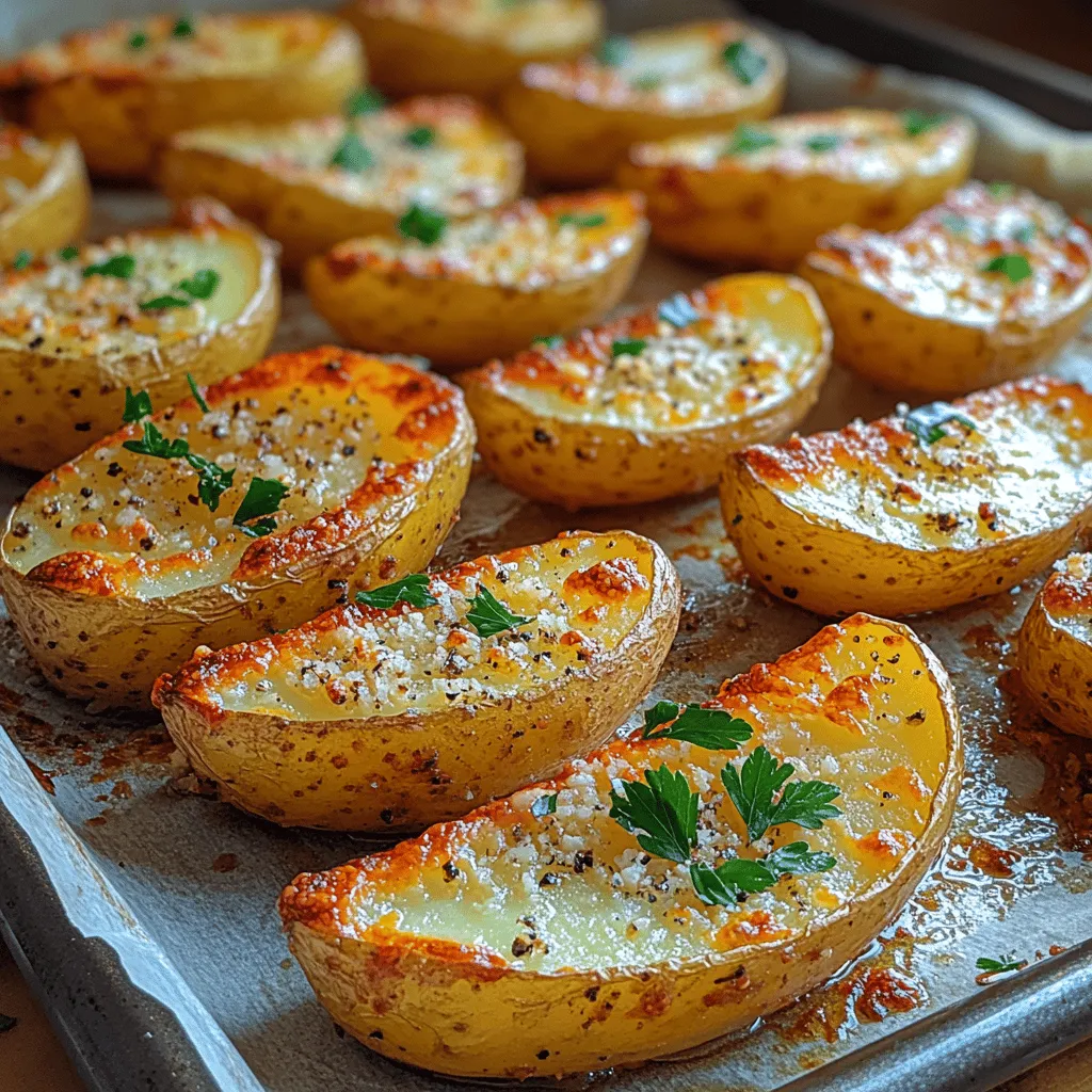 The allure of crispy, golden-brown potato wedges is difficult to resist. Their crunchy exterior, tender interior, and the delightful blend of flavors make them a favorite among food enthusiasts. Among the myriad of ways to prepare these potato delights, <strong>Crispy Garlic Parmesan Potato Wedges</strong> stand out as a culinary gem. This dish is not only a wonderful side option but also serves as a versatile snack that can elevate any meal experience. Whether you’re hosting a lively gathering or simply enjoying a cozy night in, these potato wedges infused with the earthy flavors of russet potatoes, aromatic garlic, and rich, nutty Parmesan cheese offer a satisfying treat for the taste buds.” /></p>
</p>
<h2>Baking Techniques for Crispy Wedges</h2>
</p>
<h3>Understanding Oven Temperature: Why 425°F is Ideal</h3>
<p>When it comes to baking crispy potato wedges, temperature plays a crucial role. Setting your oven to 425°F provides the perfect balance between cooking the potatoes through and achieving that golden-brown exterior. At this temperature, the hot air circulates evenly, allowing the outer layer to crisp up while the inside remains tender. This temperature also helps in rendering the fat from the olive oil, leading to a delightful crunch that is synonymous with perfectly baked potatoes.</p>
</p>
<h3>The Science Behind Baking vs. Frying</h3>
<p>While frying can create an immediate crunchy texture, baking is a healthier and more convenient alternative that doesn’t compromise on flavor or texture. Baking allows for a more even distribution of heat, which helps to eliminate the excess grease often associated with frying. When you bake potato wedges, the natural sugars in the potatoes caramelize, adding depth to their flavor, while the olive oil enhances crispiness without overwhelming the dish with fat. This method also reduces the risk of splattering oil and makes cleanup a breeze.</p>
</p>
<h3>Flipping Wedges: Importance of Turning for Even Crispiness</h3>
<p>To achieve that uniformly crispy exterior, flipping your potato wedges halfway through the baking process is essential. As they bake, the side of the wedge in contact with the baking sheet will develop a beautiful crust, while the top remains soft. By turning the wedges, you expose all sides to the heat, ensuring even cooking and maximizing crispiness. Use a spatula to gently turn each wedge, being careful not to break them apart, and return them to the oven for the remainder of the cooking time.</p>
</p>
<h3>Identifying When Wedges are Done: Visual and Textural Cues</h3>
<p>Knowing when your potato wedges are perfectly baked is a skill that comes with practice. Visually, you’re looking for a deep golden-brown color, which indicates a well-cooked exterior. When you gently press the wedges with a spatula, they should feel firm yet tender. A fork can also be used to test the inside; if it slides in easily, you’re in the clear. Keep an eye on them during the last few minutes of baking, as they can go from perfectly crispy to overdone quite quickly.</p>
</p>
<h2>Serving Suggestions and Pairings</h2>
</p>
<h3>Discussing the Best Dipping Sauces for Potato Wedges</h3>
<p>Crispy Garlic Parmesan Potato Wedges are delicious on their own, but a variety of dipping sauces can elevate the experience further. Here are some popular options:</p>
</p>
<p>– <strong>Garlic Aioli</strong>: A creamy blend of garlic, olive oil, and lemon juice that complements the flavors of the wedges beautifully.</p>
<p>– <strong>Ranch Dressing</strong>: A classic pairing, ranch dressing offers a cool, tangy contrast to the savory wedges.</p>
<p>– <strong>Spicy Ketchup</strong>: For those who enjoy a kick, mixing ketchup with a bit of hot sauce creates a zesty dip.</p>
<p>– <strong>Sour Cream with Chives</strong>: This fresh, herb-infused dip adds a refreshing element to the rich wedges.</p>
</p>
<h3>Culinary Pairings: Ideal Main Dishes to Serve with Garlic Parmesan Wedges</h3>
<p>While these potato wedges can stand alone, they also pair wonderfully with a variety of main dishes. Consider serving them alongside:</p>
</p>
<p>– <strong>Grilled Chicken</strong>: The smoky flavors of grilled chicken harmonize with the savory garlic and Parmesan.</p>
<p>– <strong>Burgers</strong>: Whether beef, turkey, or veggie, a juicy burger is an ideal companion for crispy wedges.</p>
<p>– <strong>Steaks</strong>: The heartiness of a steak dinner is perfectly balanced by the lightness of the potato wedges.</p>
<p>– <strong>Salads</strong>: For a lighter meal, pair the wedges with a fresh garden salad to provide a touch of crispness and color.</p>
</p>
<h3>Creative Serving Ideas for Parties and Gatherings</h3>
<p>Hosting a gathering? Elevate your presentation with these creative serving ideas:</p>
</p>
<p>– <strong>Wedge Platter</strong>: Arrange the potato wedges on a large platter with small bowls of different dipping sauces for a colorful appetizer spread.</p>
<p>– <strong>Skewers</strong>: Thread wedges onto skewers for a fun twist that makes them easy to grab and enjoy.</p>
<p>– <strong>Loaded Wedges</strong>: Top the wedges with melted cheese, bacon bits, and green onions for a loaded twist that guests will adore.</p>
</p>
<h2>Nutritional Benefits of Garlic Parmesan Potato Wedges</h2>
</p>
<h3>Analyzing the Health Benefits of Potatoes</h3>
<p>Potatoes are often misunderstood when it comes to their nutritional value. They are a great source of vitamins and minerals, particularly vitamin C, vitamin B6, and potassium. Potatoes are also high in fiber, especially if you leave the skin on, which promotes digestive health and keeps you feeling full longer. When prepared in a healthy manner, like baking instead of frying, they can be a nutritious addition to your diet.</p>
</p>
<h3>Discussing the Advantages of Using Olive Oil in Cooking</h3>
<p>Olive oil is not only a staple in many kitchens but also a key player in healthy cooking. Rich in monounsaturated fats, it can help reduce inflammation and lower the risk of chronic diseases. Additionally, olive oil contains antioxidants that protect your cells from damage. Using olive oil in your Garlic Parmesan Potato Wedges not only enhances flavor but also contributes to a healthier dish overall.</p>
</p>
<h3>Evaluating the Nutritional Impact of Garlic and Parmesan Cheese</h3>
<p>Garlic is renowned for its numerous health benefits, including its ability to boost the immune system, improve heart health, and even enhance athletic performance. Parmesan cheese, while rich in flavor, also provides calcium and protein, making it a beneficial addition in moderation. Together, garlic and Parmesan add both taste and nutritional value to your potato wedges, allowing you to enjoy your meal guilt-free.</p>
</p>
<h3>How to Incorporate This Dish into a Balanced Diet</h3>
<p>Crispy Garlic Parmesan Potato Wedges can fit seamlessly into a balanced diet when enjoyed in moderation. Pair them with a protein source and plenty of vegetables to create a well-rounded meal. Consider serving them as a side dish rather than the main course to maintain balance. By doing so, you can savor their deliciousness while still adhering to your nutritional goals.</p>
</p>
<h2>Culinary Variations and Customizations</h2>
</p>
<h3>Exploring Potential Ingredient Substitutions for Dietary Restrictions</h3>
<p>Adapting this recipe to cater to dietary needs is straightforward. For those avoiding dairy, consider using vegan Parmesan or nutritional yeast to achieve a similar flavor profile. If gluten is a concern, make sure to use gluten-free baking powder or cornstarch for the coating. Additionally, you can replace the regular potatoes with sweet potatoes for a different taste and added nutrients.</p>
</p>
<h3>Suggestions for Flavor Variations: Adding Spices or Herbs</h3>
<p>Feel free to experiment with various herbs and spices to customize your potato wedges. Some popular additions include:</p>
</p>
<p>– <strong>Smoked Paprika</strong>: Adds a smoky depth to the flavor.</p>
<p>– <strong>Chili Powder</strong>: For a bit of heat, sprinkle some chili powder over the wedges before baking.</p>
<p>– <strong>Italian Herbs</strong>: A blend of oregano, basil, and thyme can enhance the Mediterranean flavors of garlic and Parmesan.</p>
<p>– <strong>Fresh Herbs</strong>: Toss in some chopped fresh parsley or rosemary after baking for an aromatic finish.</p>
</p>
<h3>Incorporating Different Cheeses for Unique Taste Profiles</h3>
<p>While Parmesan is delicious, you can elevate the flavor by experimenting with different cheeses. Options include:</p>
</p>
<p>– <strong>Asiago</strong>: Offers a sharper taste that can complement the garlic beautifully.</p>
<p>– <strong>Cheddar</strong>: For a richer, creamier texture, try using sharp cheddar cheese.</p>
<p>– <strong>Feta</strong>: Crumbled feta can add a tangy flavor that pairs well with the potatoes.</p>
</p>
<h2>Conclusion</h2>
<p>Crispy Garlic Parmesan Potato Wedges are more than just a side dish; they are a canvas for culinary creativity and flavor exploration. This recipe is designed to deliver a perfect balance of crunch and flavor, making it a staple in any kitchen. By understanding the ingredients, preparation methods, and nutritional benefits, you can not only enjoy a delicious treat but also feel confident in your cooking skills. Embrace this recipe, and let the crispy wedges delight your taste buds and impress your guests. Whether you’re serving them at a casual family dinner or a lively gathering with friends, these potato wedges are sure to be a hit that keeps everyone coming back for more.</p>
</div>