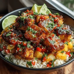 Sweet Chili Tofu & Pineapple Rice Bowls