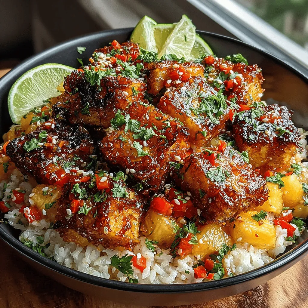 In the realm of culinary experiences, few dishes can rival the vibrant and satisfying combination of Sweet Chili Tofu & Pineapple Rice Bowls. This enticing recipe harmoniously blends the savory crunch of crispy tofu with the tropical sweetness of fresh pineapple, all set against a backdrop of creamy coconut rice. Ideal for a nourishing lunch or a comforting dinner, this dish is more than just a meal; it is a celebration of flavors and textures that promise to delight your palate.
