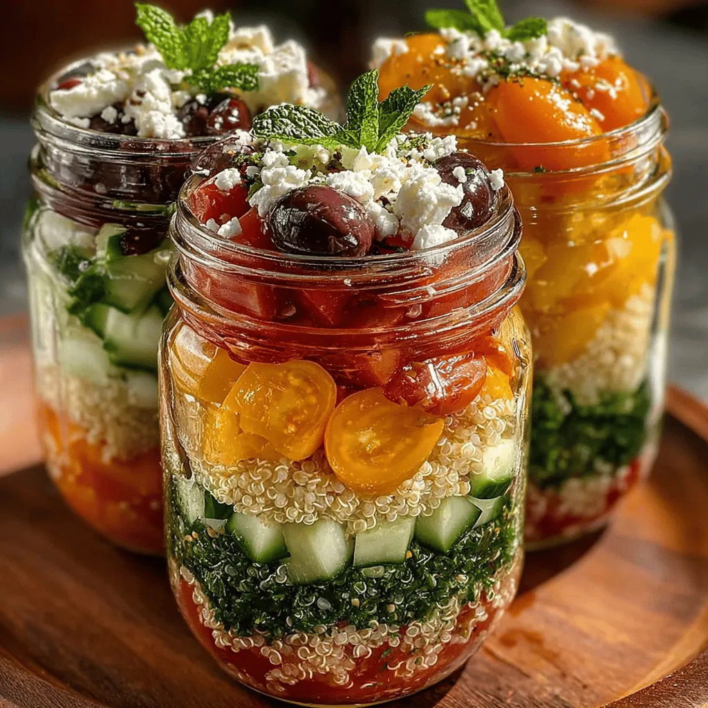 In today’s health-conscious world, meal prep is more than just a trend; it’s a lifestyle choice that helps individuals maintain balanced diets amidst their busy schedules. One delightful and nutritious option that has gained popularity is the Greek quinoa salad jar. This vibrant dish not only serves as a feast for the eyes with its colorful layers, but it also packs a punch in terms of flavor and nutrition. The combination of fluffy quinoa, crisp vegetables, tangy feta cheese, and a zesty dressing creates a harmonious balance of tastes and textures that can brighten any meal.