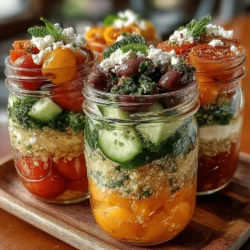 Greek Quinoa Salad Jars: A Healthy and Convenient Meal Prep Option
