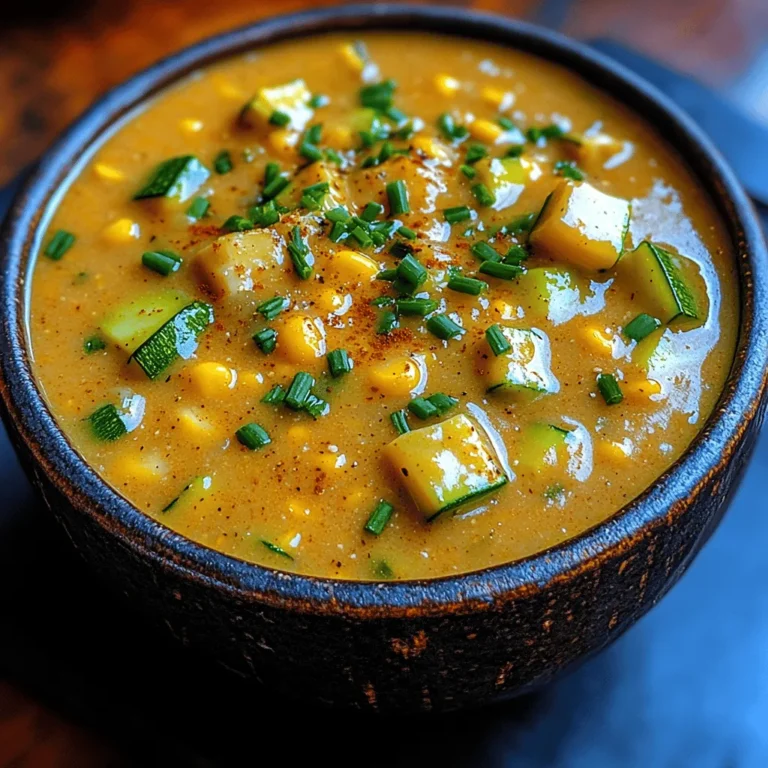 In recent years, comfort food has surged in popularity, as people seek dishes that not only satisfy their hunger but also evoke feelings of warmth and nostalgia. This growing trend encompasses a variety of recipes, ranging from traditional stews to innovative soups. One such standout is the Zesty Creamy Zucchini Corn Chowder, a delightful fusion of flavors and textures that promises to become a favorite in your culinary repertoire. With its rich, creamy base and vibrant vegetables, this chowder is more than just a meal; it's a celebration of seasonal produce and wholesome ingredients.