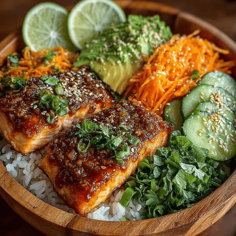 Sweet Chili Salmon Rice Bowls are a delightful fusion of flavors and textures that bring a vibrant and nutritious meal to your table. This dish artfully combines tender salmon fillets marinated in a sweet and savory sauce, fluffy jasmine rice, and a variety of fresh vegetables, making it an ideal choice for busy weeknights or casual gatherings. The bright flavors and appealing presentation of Sweet Chili Salmon Rice Bowls make them a favorite among home cooks, regardless of culinary skill level. Whether you’re seeking a quick and nourishing meal for yourself or an impressive dish to share with friends, this recipe is sure to impress.
