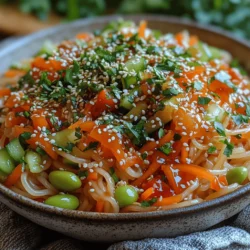 There’s something truly special about a vibrant, fresh salad that can brighten up any meal. I still remember the first time I had a sesame noodle salad at a quaint little Asian fusion café in my hometown. The mix of textures—the crunch of fresh vegetables, the chewiness of rice noodles, and that nutty sesame dressing—left a lasting impression on my palate. It was a dish that spoke of culinary harmony and balance, and after that day, I was determined to recreate it in my own kitchen.
