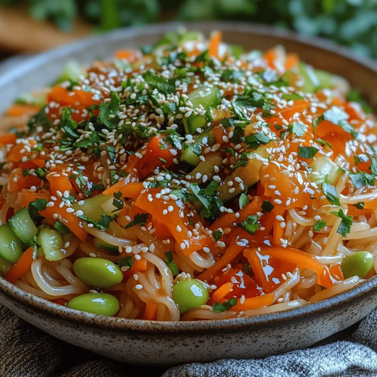 There’s something truly special about a vibrant, fresh salad that can brighten up any meal. I still remember the first time I had a sesame noodle salad at a quaint little Asian fusion café in my hometown. The mix of textures—the crunch of fresh vegetables, the chewiness of rice noodles, and that nutty sesame dressing—left a lasting impression on my palate. It was a dish that spoke of culinary harmony and balance, and after that day, I was determined to recreate it in my own kitchen.
