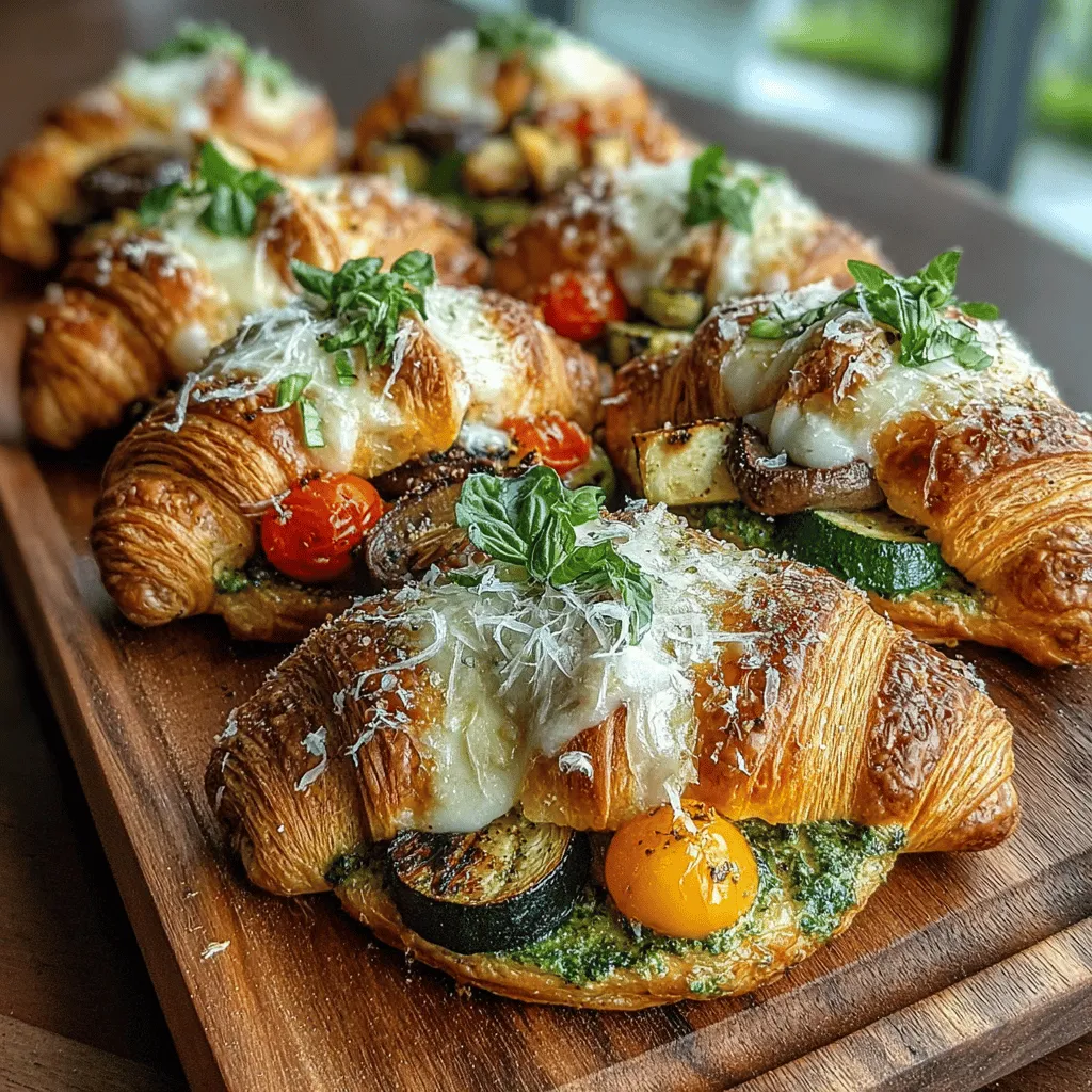 In the world of culinary delights, few dishes capture the essence of comfort and flavor quite like a croissant melt. The Roasted Veggie & Pesto Croissant Melt is a beautiful union of flaky, buttery croissants filled with vibrant, roasted vegetables and topped with a luscious pesto. This delightful recipe is not only satisfying but also packed with nutrients, making it perfect for brunch, lunch, or a cozy dinner. It celebrates the use of fresh ingredients and simple cooking techniques, inviting you to experience a harmonious blend of flavors and textures.