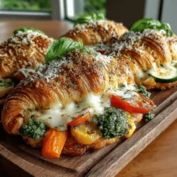 Roasted Veggie & Pesto Croissant Melt