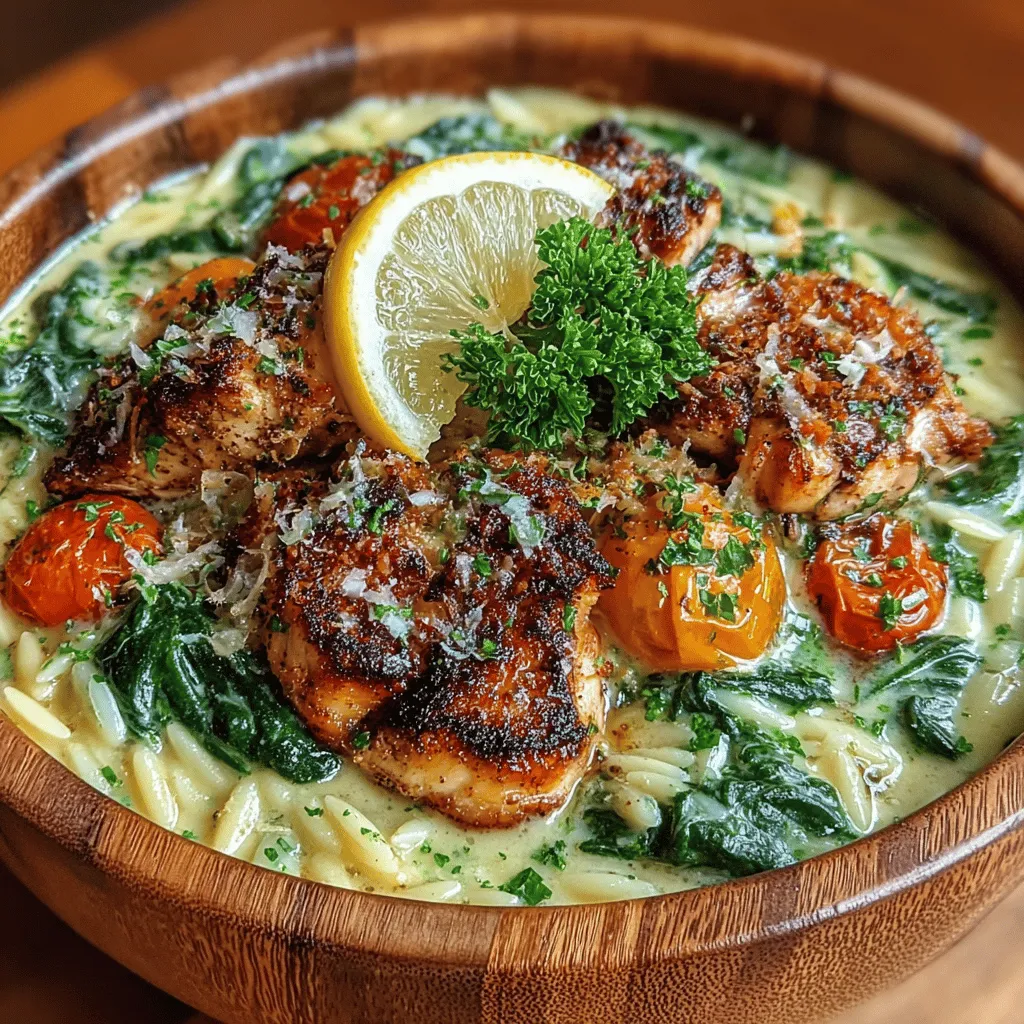 There's something truly special about a dish that evokes fond memories. For many, including myself, it’s the comforting embrace of a warm, creamy meal that transports us back to family dinners filled with laughter and love. One such cherished recipe is Creamy Spinach Feta Orzo with Chicken. This dish not only tantalizes the taste buds but also warms the heart with its vibrant colors, delightful flavors, and creamy texture that envelops each bite. Whether it’s a casual weeknight dinner or a special occasion, this meal is sure to impress.