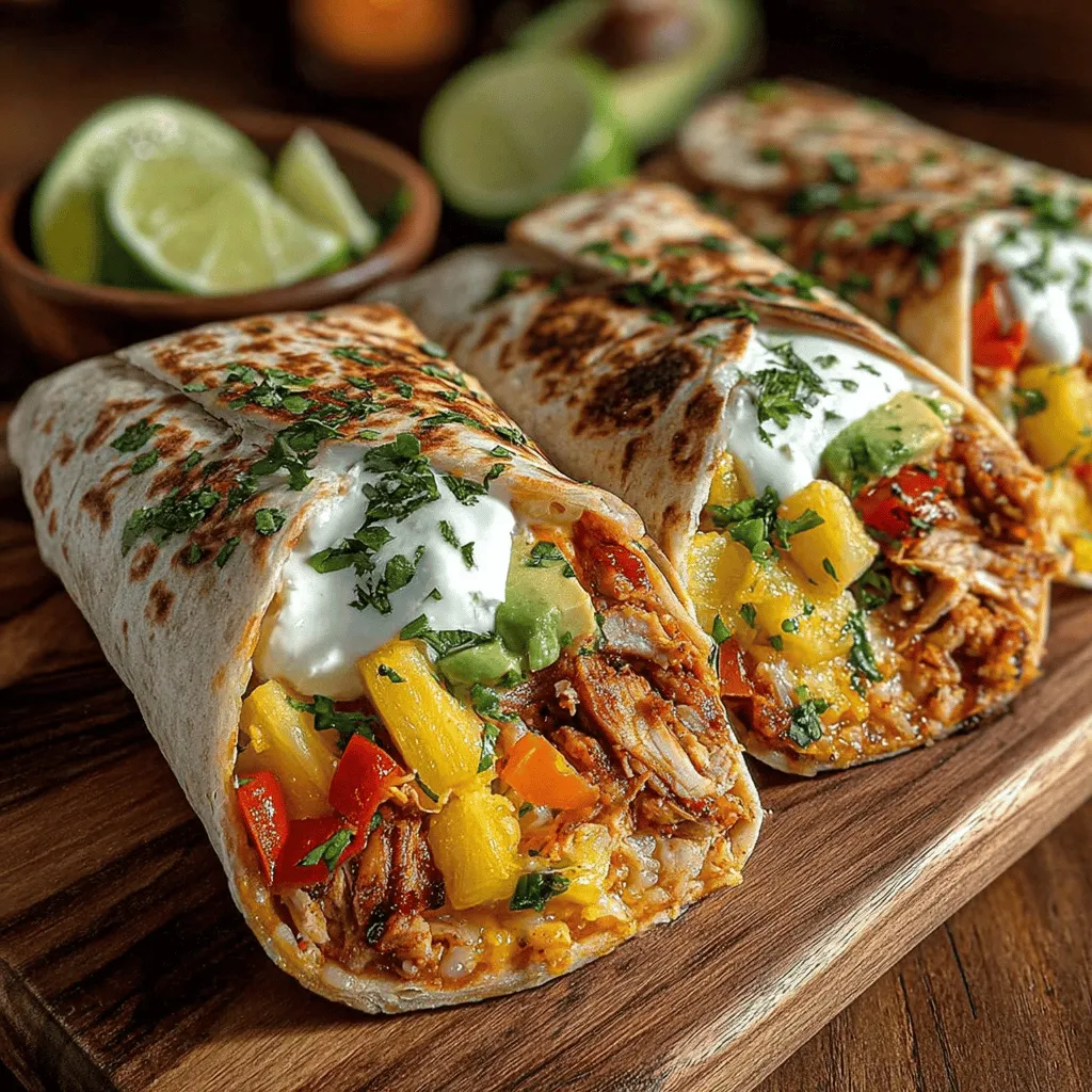 If you're on the hunt for a delightful dish that captures the essence of a tropical paradise, look no further than Tropical Pineapple Chicken Wraps. This vibrant recipe combines tender chicken, juicy pineapple, and a medley of colorful vegetables, creating a mouthwatering experience that transports your taste buds straight to the tropics. The harmonious balance of sweet, savory, and zesty flavors makes these wraps an ideal choice for casual meals, outdoor gatherings, or even festive celebrations.