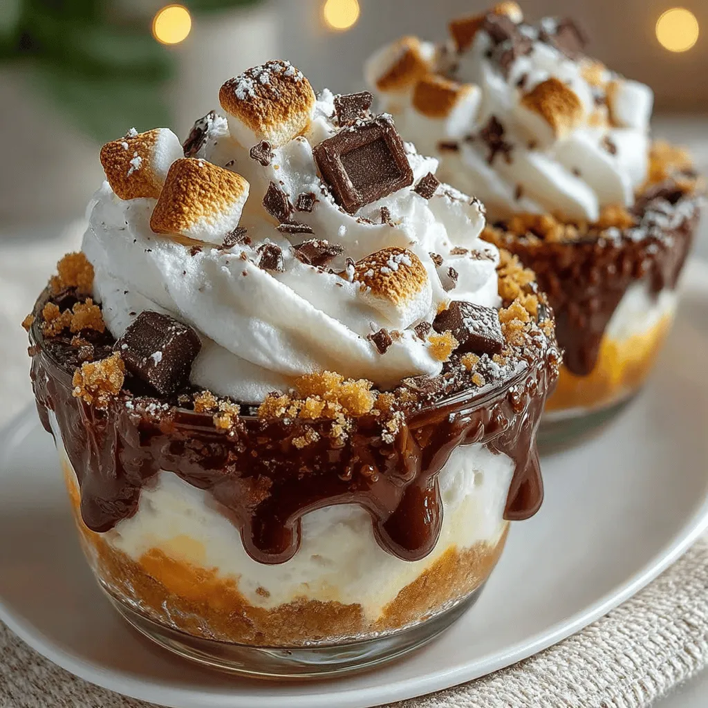 S’mores Delight Pudding Cups are a delightful reinterpretation of the beloved campfire classic. The nostalgic combination of graham crackers, marshmallows, and chocolate is brought to life in a no-bake dessert that's perfect for any occasion. Whether you're celebrating a summer barbecue, enjoying a cozy family movie night, or simply craving something sweet, these pudding cups are sure to impress. They not only offer a satisfying taste but also present beautifully in individual cups, making them a visually appealing addition to your dessert table.