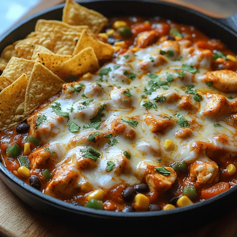 The Cheesy Delight Enchilada Skillet is a tantalizing dish that encapsulates the heart and soul of Mexican cuisine while offering the convenience of a one-pan meal. Whether you're navigating a busy weeknight or simply looking for a comforting dinner option, this recipe delivers on both flavor and ease. Imagine a medley of succulent chicken, vibrant vegetables, and creamy cheese all combined in one skillet—this dish promises to satisfy even the most discerning palates at your dinner table.