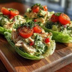 In the realm of nutritious and satisfying meals, Avocado Chicken Salad Cups stand out as a delightful choice that combines fresh flavors with a wealth of health benefits. These cups not only serve as a quick lunch or dinner option but also double as an appealing appetizer for gatherings and parties. The vibrant presentation, coupled with the creamy texture and zesty flavor profile, makes them a hit among both health enthusiasts and food lovers alike.