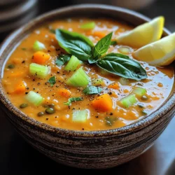 As the seasons shift and a chill fills the air, there’s an undeniable comfort found in a warm bowl of soup. The act of gathering around a steaming pot of deliciousness can uplift spirits and create a sense of togetherness, especially on those dreary days when the weather doesn’t invite you outside. I fondly recall the first time I tasted a tomato lentil soup; it was one of those gray days, and I was battling a cold. My mother, with her culinary magic, whipped up a large pot of her renowned lentil soup. The rich aroma enveloped our home, and with each spoonful, I felt a wave of warmth and comfort wash over me—like a hug that chased away the chill.
