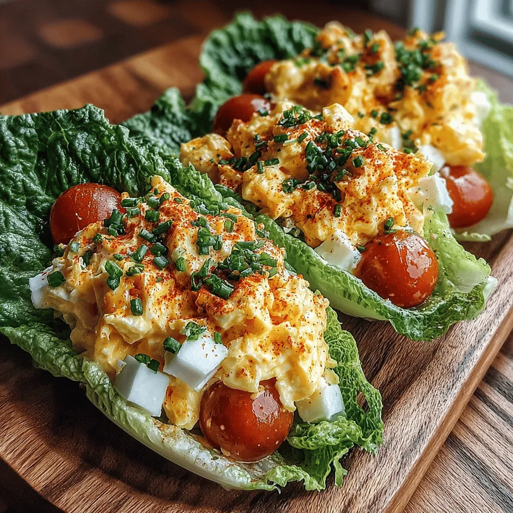 In the world of light meals and appetizers, few dishes can compete with the freshness and vibrant flavors of egg salad. This classic recipe has long been a favorite for its simplicity and versatility, making it a staple for picnics, brunches, or a quick lunch at home. The Fresh & Zesty Egg Salad Lettuce Boats take this beloved dish to another level by introducing a low-carb alternative that not only pleases the palate but also adds a colorful presentation to your table.