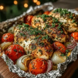 Zesty Lemon Garlic Chicken Foil Packets