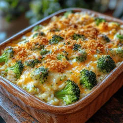 Creamy Broccoli Rice Bake is a delightful casserole that combines the earthy flavors of fresh broccoli with fluffy rice, all enveloped in a rich, creamy sauce that is sure to please even the pickiest eaters. This dish embodies the essence of comfort food, making it an ideal choice for family gatherings, potlucks, or a cozy weeknight dinner. The marriage of textures—from the tender broccoli to the creamy rice—creates a satisfying experience that warms the heart and soul.