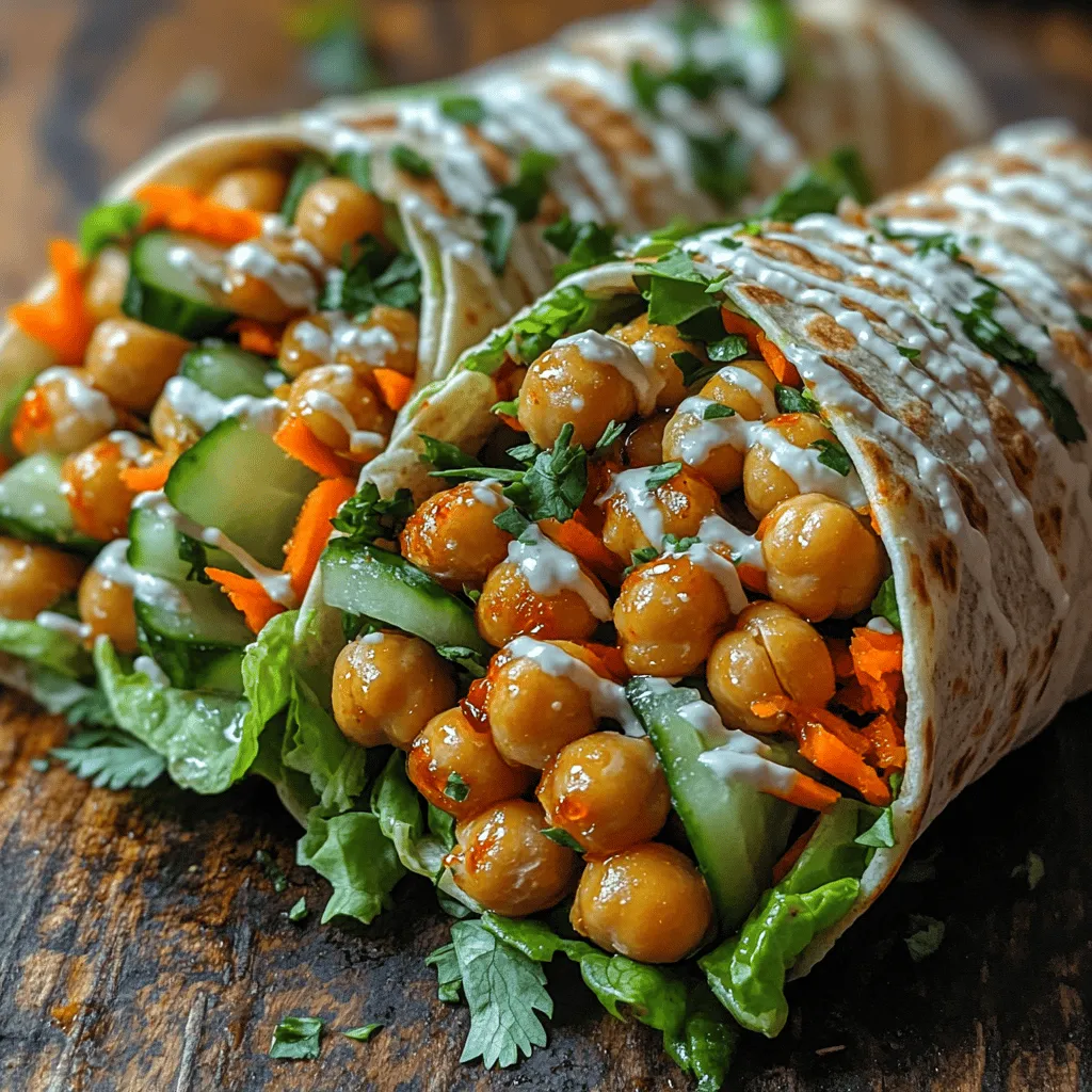 To create these mouthwatering Crunchy Sriracha Chickpea Wraps, you’ll need a handful of simple ingredients. Each component plays a vital role in achieving that perfect balance of flavor and texture, ensuring that every bite is a delight. Here’s a detailed list of what you’ll need: