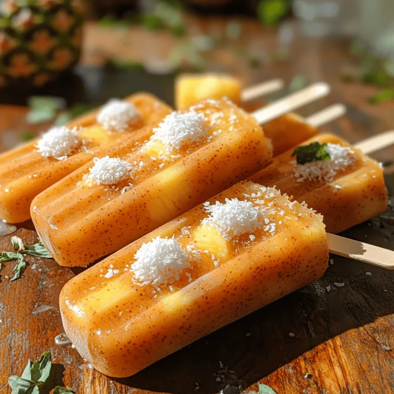 As the sun shines brighter and temperatures rise, summer beckons us to indulge in refreshing treats that not only cool us off but also satisfy our sweet cravings. Among the myriad of summer delights, few can rival the allure of Tropical Bliss Frozen Coconut Pineapple Pops. This delightful recipe encapsulates the essence of summer with its vibrant blend of creamy coconut and juicy pineapple, creating a popsicle that is both indulgent and health-conscious. Perfect for poolside parties, backyard barbecues, or simply enjoying a quiet afternoon, these frozen pops promise to be a hit with family and friends alike.