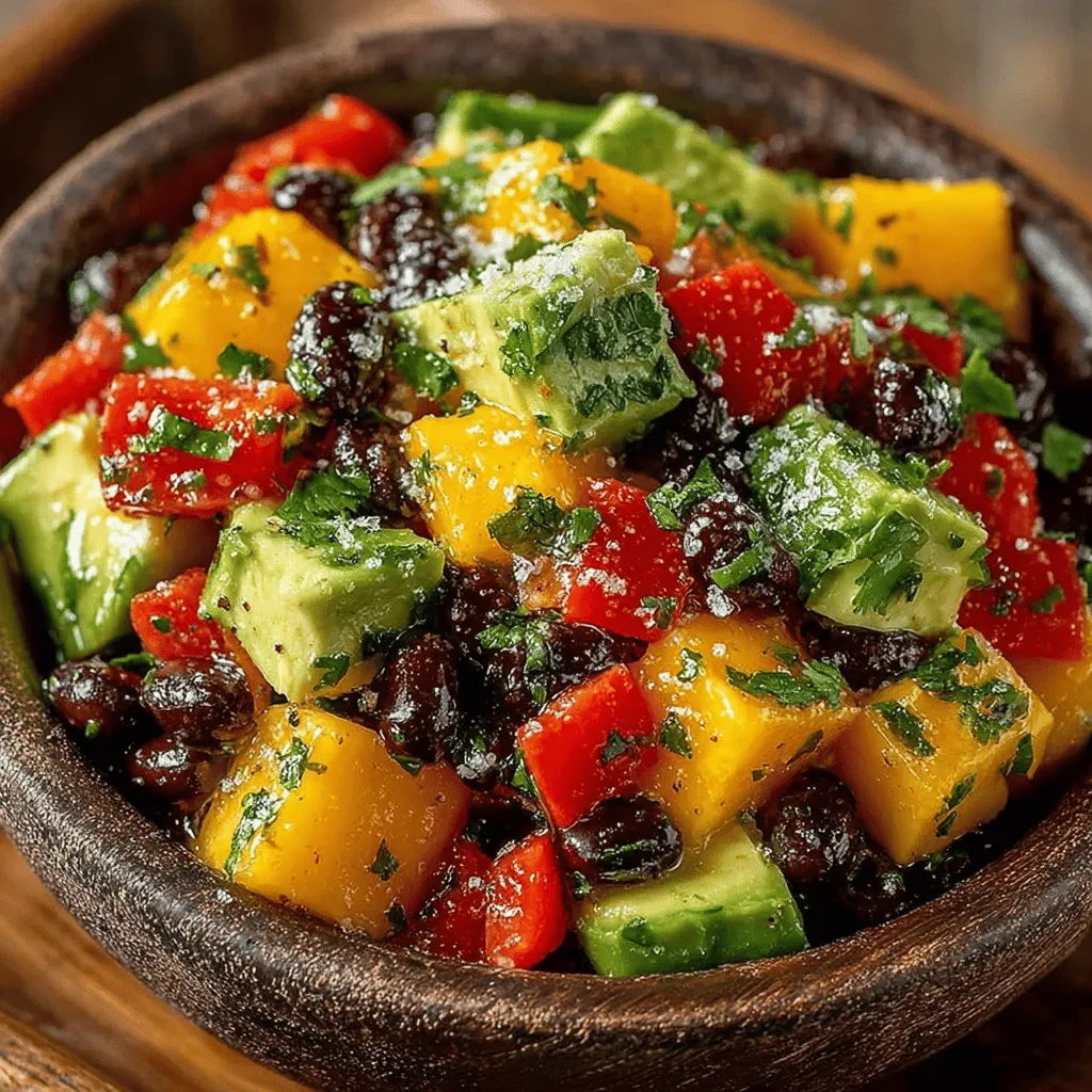 To make the Tropical Twist Mango Black Bean Salad, it's essential to understand the role each ingredient plays in both flavor and nutrition. Below is a closer look at the key components that make this salad so special: