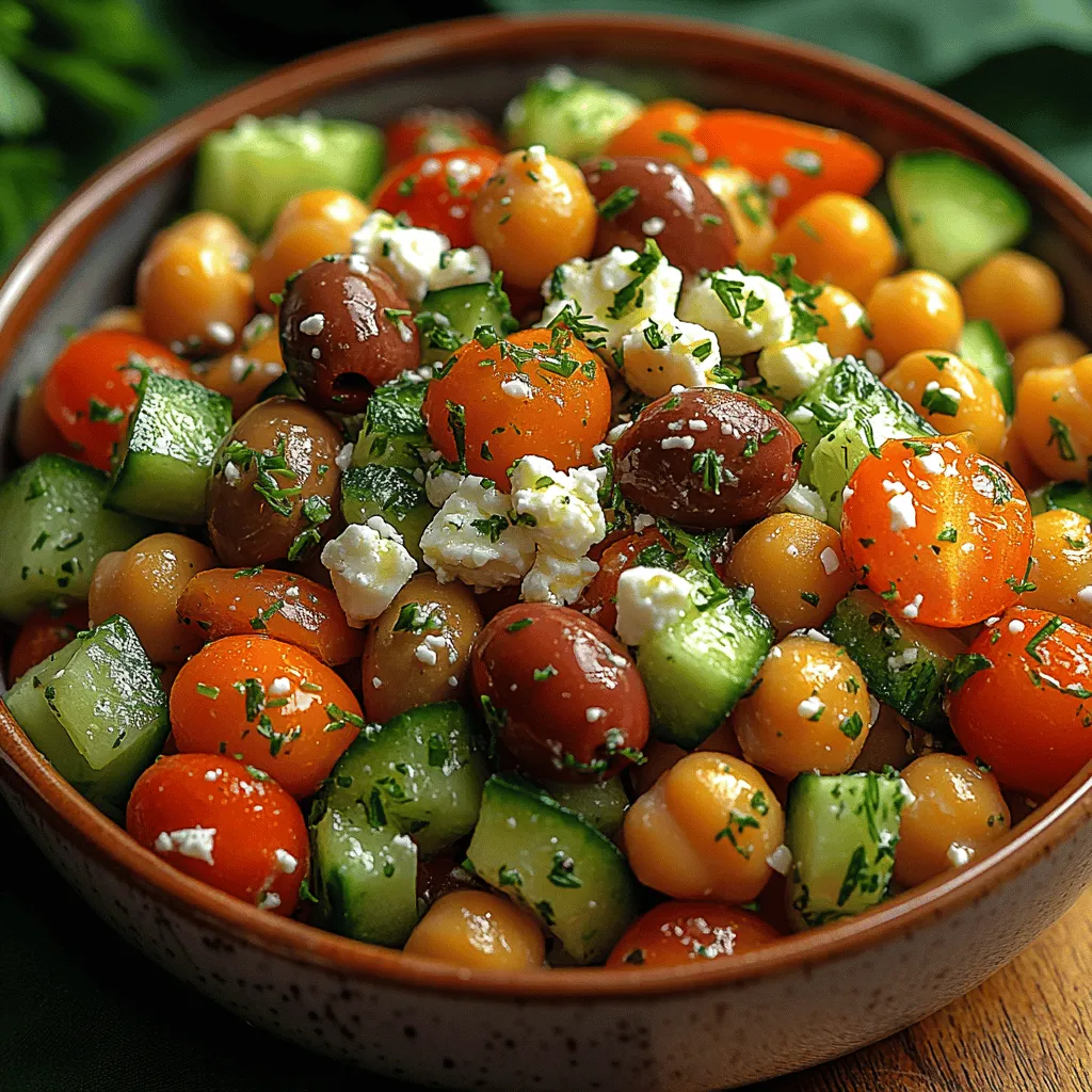The Fresh & Zesty Greek Chickpea Salad is a vibrant and invigorating dish that perfectly embodies the spirit of Mediterranean cuisine. This salad not only tantalizes the taste buds with its explosion of flavors but also serves as a wholesome, easy-to-prepare option for those seeking a healthier diet. With the increasing popularity of chickpeas as a versatile ingredient, this recipe stands out for its simplicity and nutritional benefits, making it a go-to choice for various occasions, from casual family dinners to lively potlucks and sunny picnics.