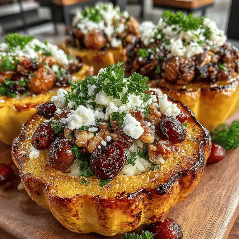 As the crisp air of autumn settles in, a rich tapestry of seasonal ingredients comes into play, and few embody the essence of fall quite like acorn squash. This charming, pumpkin-like vegetable with its ribbed exterior and sweet, nutty flavor is not only a visual delight but also a culinary favorite that shines in various dishes. Among the many ways to enjoy acorn squash, one of the most delightful preparations is to stuff it, turning it into a hearty and satisfying meal that encapsulates the warmth of the season. In this article, we delve into the recipe for Golden Roasted Acorn Squash Stuffed with Wild Rice, exploring the origins of the dish, its nutritional benefits, and the initial steps to create this comforting centerpiece.