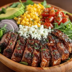 Flank steak is a cut of beef that comes from the abdominal muscles of the cow. Known for its robust flavor and relatively lean texture, flank steak is a favorite among grilling enthusiasts and culinary experts alike. Its distinct grain and rich taste make it an ideal choice for a variety of dishes, especially salads where the meat needs to stand out without overpowering the other ingredients.