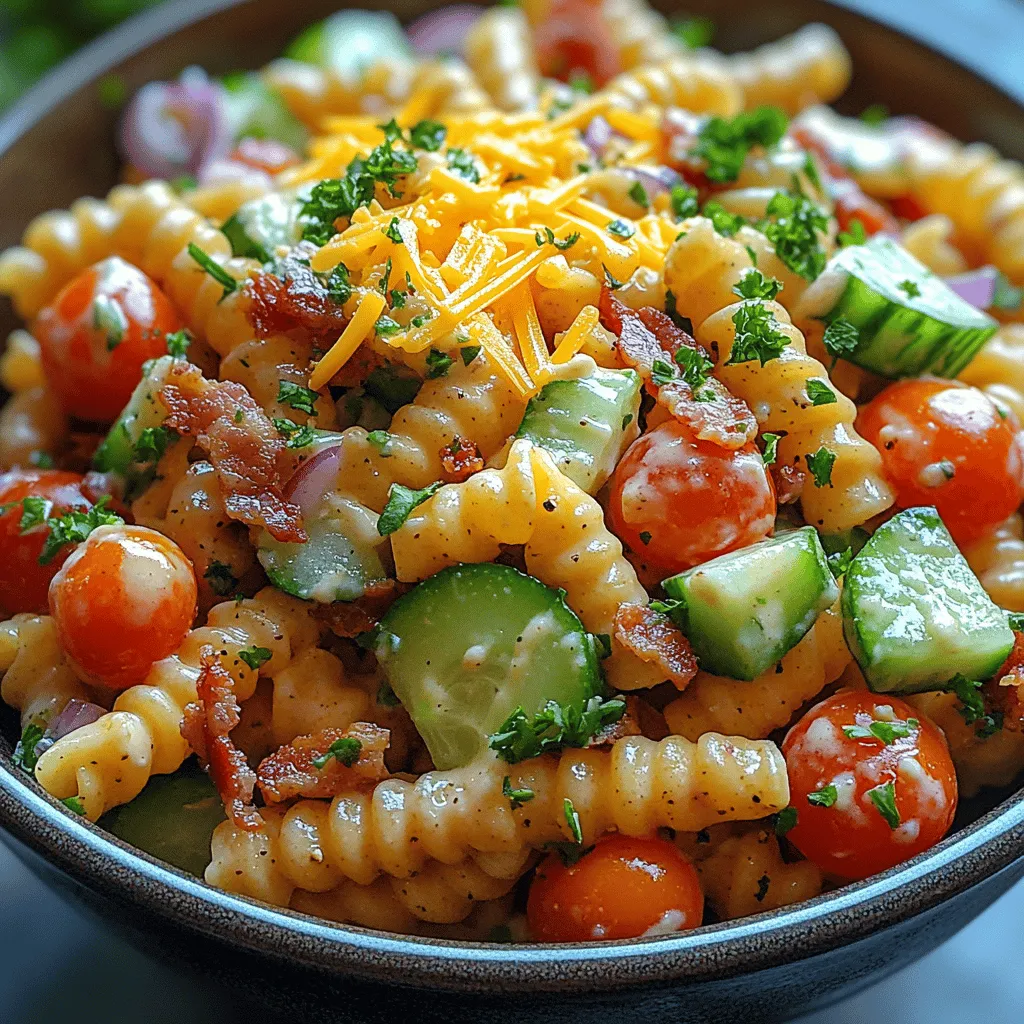 Pasta salads are a beloved staple in the culinary world, prized for their versatility and ability to cater to a variety of tastes and occasions. Whether you're planning a summer barbecue, preparing for a potluck, or simply looking to create a dish that will impress family and friends, pasta salads provide an excellent solution. One standout option that has garnered attention for its rich flavors and delightful textures is the Creamy Bacon Ranch Pasta Salad.