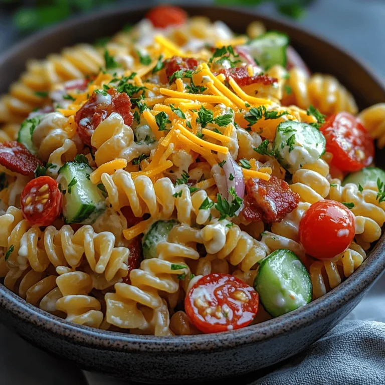 Pasta salads are a beloved staple in the culinary world, prized for their versatility and ability to cater to a variety of tastes and occasions. Whether you're planning a summer barbecue, preparing for a potluck, or simply looking to create a dish that will impress family and friends, pasta salads provide an excellent solution. One standout option that has garnered attention for its rich flavors and delightful textures is the Creamy Bacon Ranch Pasta Salad.