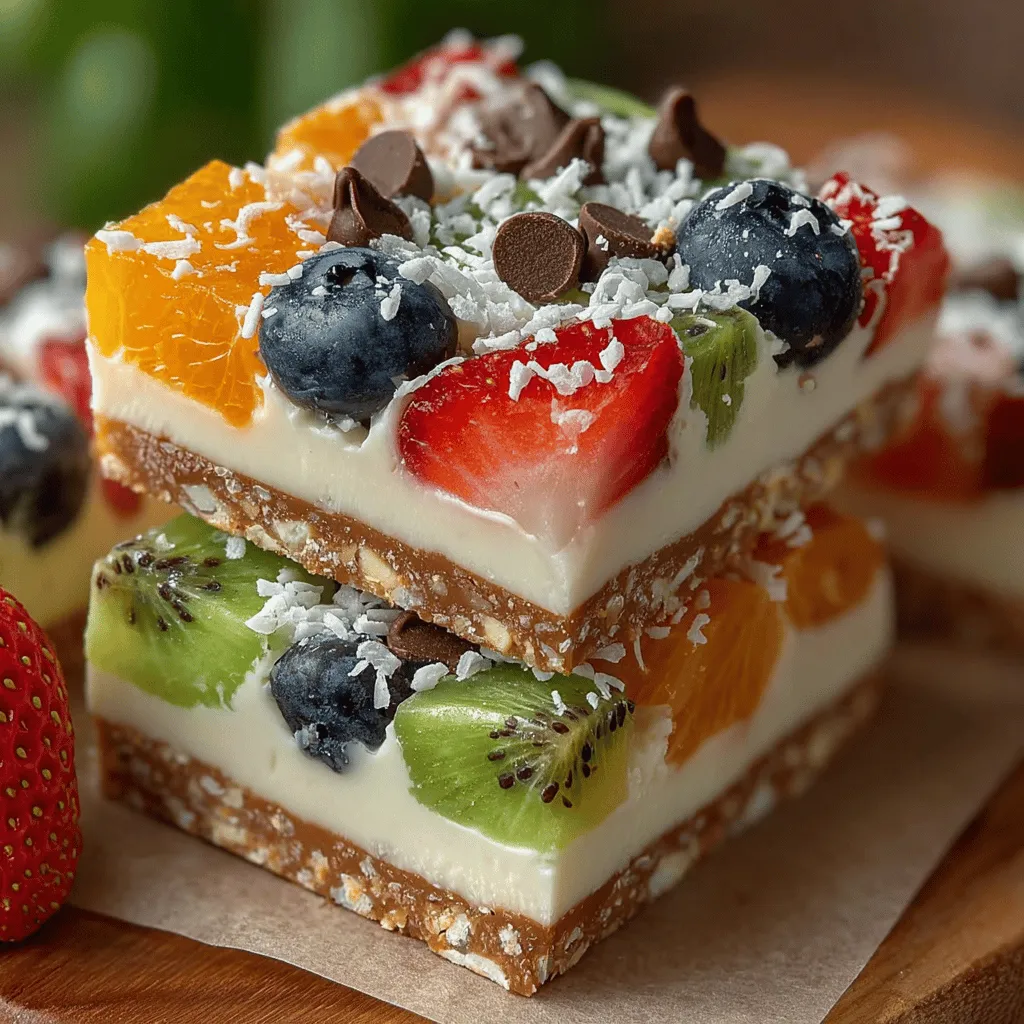 Frozen Yogurt Rainbow Bark is a delightful and refreshing treat that satisfies your sweet tooth while providing a healthy option for dessert or snack time. This colorful dessert combines the creaminess of Greek yogurt with an assortment of fresh fruits, making it not only visually appealing but also rich in nutrients. The vibrant hues of the fruits create a stunning presentation, perfect for summer gatherings or as a fun snack for kids. This recipe is versatile and can be easily customized to suit your taste preferences, allowing you to mix and match various fruits and toppings to create a unique treat every time.