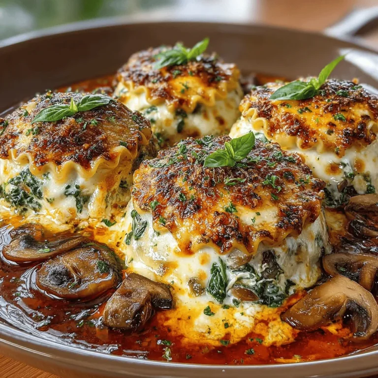 Lasagna is a classic Italian dish that has captured the hearts and palates of food lovers around the world. However, as culinary creativity continues to evolve, so too do the interpretations of this beloved staple. Enter the lasagna roll—a delightful twist on the traditional lasagna that brings a fresh perspective to a comforting favorite. Cheesy Baked Spinach Mushroom Lasagna Rolls combine rich, savory flavors with a visually appealing presentation, making them an ideal choice for family dinners, social gatherings, or meal prep.