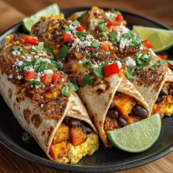 Sweet Potato Chili Egg Wraps
