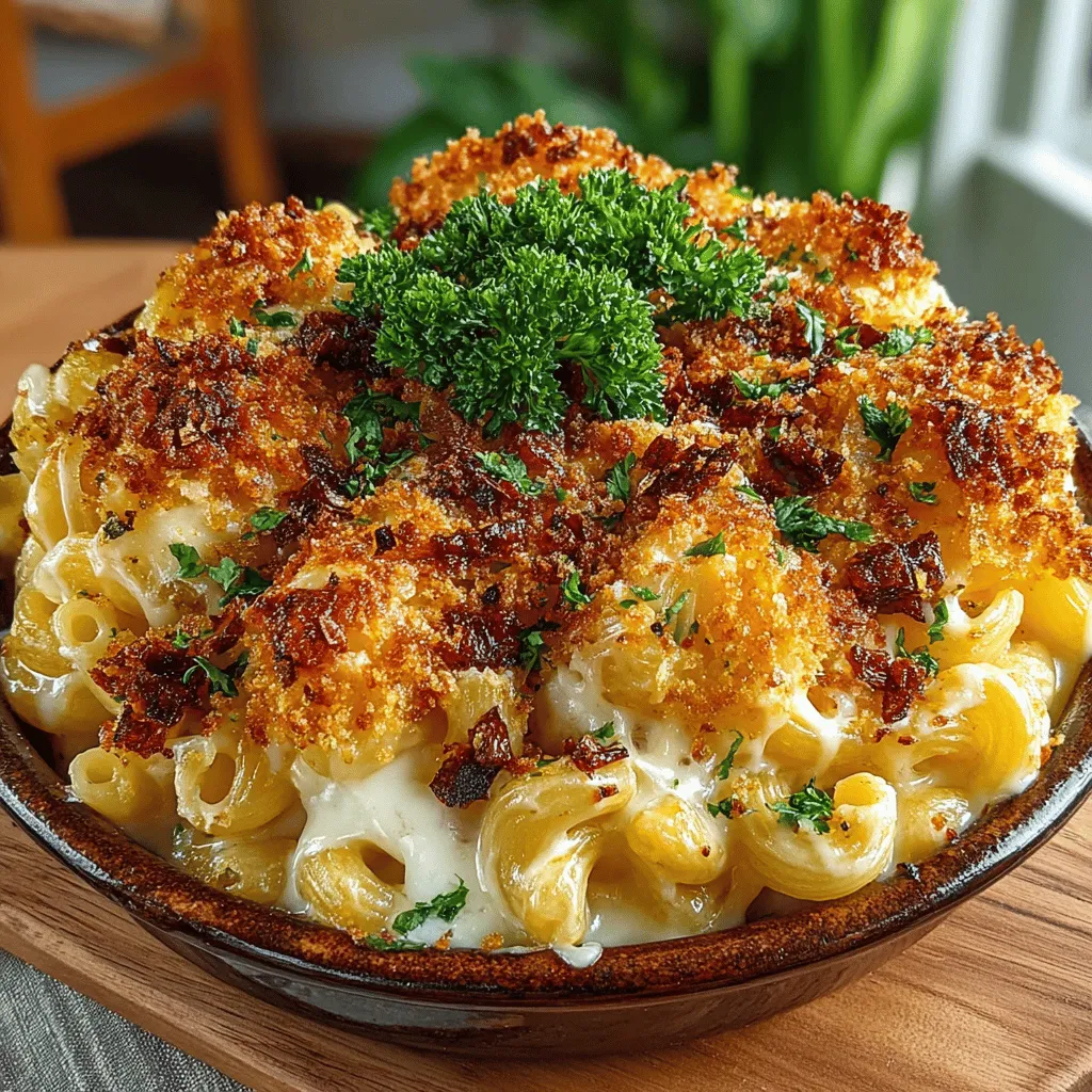 To achieve the perfect texture in your Mac & Cheese Delight, start by cooking the macaroni. It's crucial to cook the pasta until it reaches an al dente texture—firm to the bite but not hard. This step ensures that the pasta holds up against the creamy cheese sauce without becoming mushy. Bring a large pot of salted water to a rolling boil and add the macaroni. Stir occasionally to prevent sticking, and follow the package instructions for cooking time, usually around 7-8 minutes. Once done, drain the pasta in a colander and rinse it under cold water to stop the cooking process. This simple step helps maintain the integrity of the pasta, so it remains delightful even after mixing with the sauce.