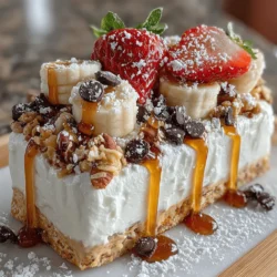 The magic of this Creamy Peanut Butter Yogurt Bark lies in its carefully selected ingredients, each contributing to both its flavor and health benefits. Let’s take a closer look at what makes this recipe not just delicious, but also nutritious.