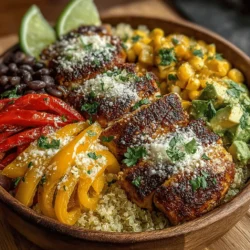 Mini Chicken Fajita Bowl Stacks