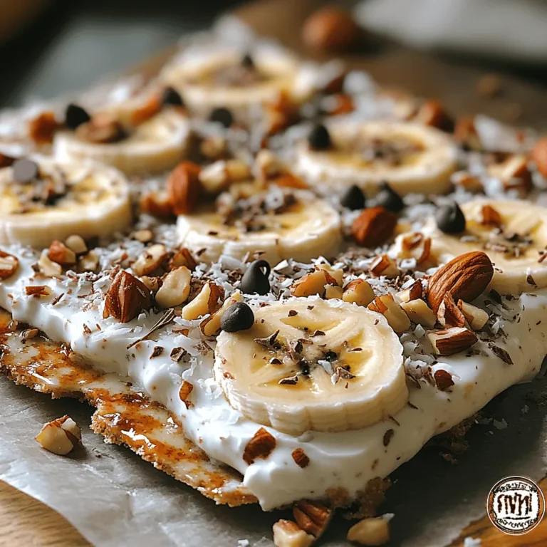 To create this scrumptious Frozen Banana Cream Yogurt Bark, let’s take a closer look at the main ingredients and their health benefits. Each component plays a crucial role in both flavor and nutrition, making this treat a wholesome choice for any occasion.