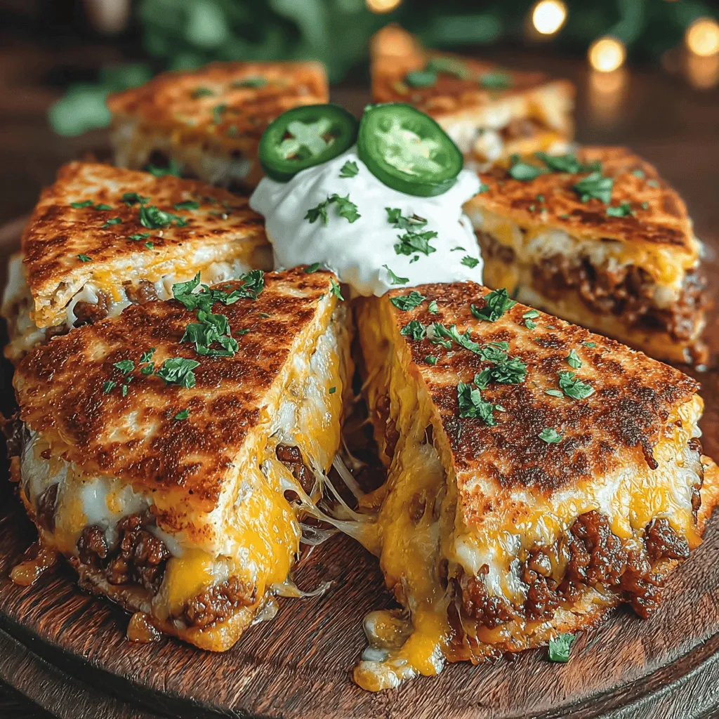 If you're on the hunt for a flavorful appetizer that effortlessly combines the rich tastes of ground turkey, zesty chili beans, and a melty blend of cheeses, look no further than Spicy Chili Cheese Turkey Quesadilla Bites. This dish is not only a crowd-pleaser but also an incredibly versatile option for a variety of occasions. Whether you're hosting a family dinner, preparing for a game-day gathering, or simply looking for a delicious snack, these quesadilla bites are sure to satisfy.
