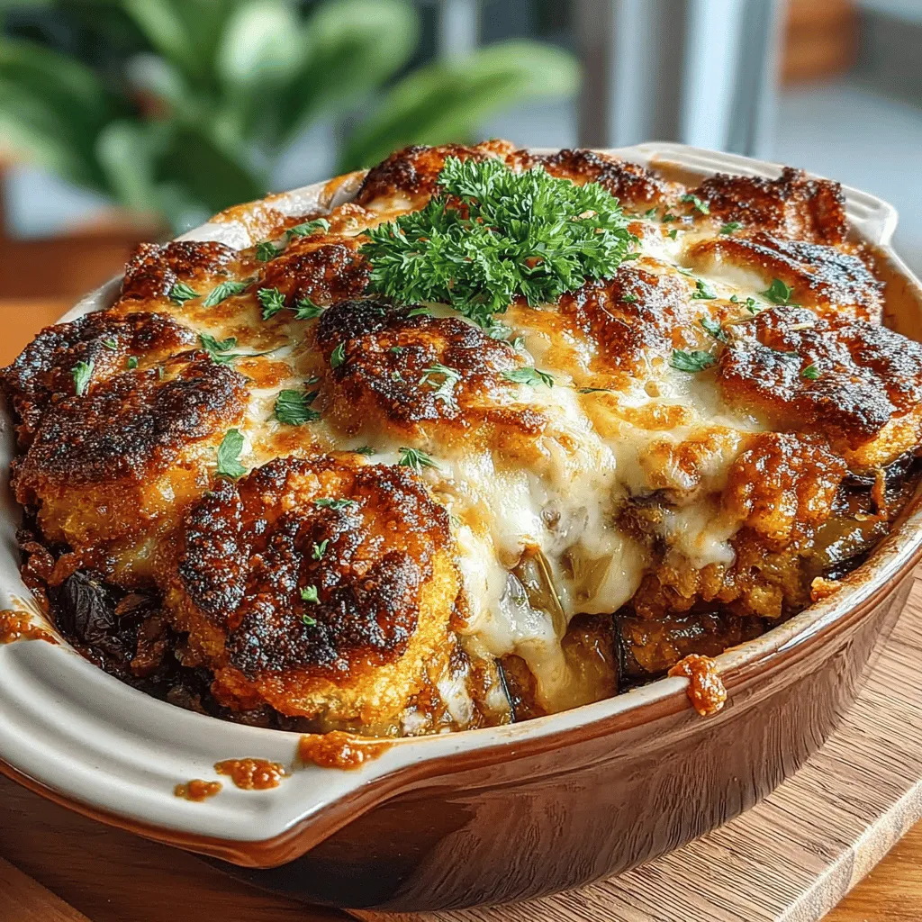 The Hatch Chile-Verde Eggplant Casserole is a delightful dish that marries the robust flavors of the Southwest with the comforting essence of a classic casserole. This recipe embodies everything that is appealing about a hearty, home-cooked meal: it’s rich in taste, visually stimulating, and packed with nutritious ingredients. The star of this dish, the Hatch chile, brings a unique depth of flavor that elevates the casserole from ordinary to extraordinary, making it a perfect choice for family dinners or gatherings with friends.
