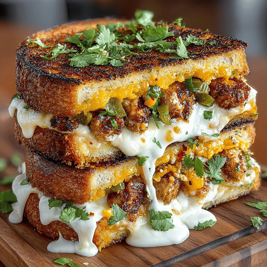 If you're looking for a dish that perfectly balances bold flavors with comforting textures, look no further than Hatch Chili Grilled Chicken Melts. This delightful recipe brings together juicy grilled chicken breasts, the vibrant kick of Hatch green chilis, and a creamy blend of cheeses all nestled between slices of your favorite bread. Each bite is a harmonious blend of spice, creaminess, and that irresistible grilled goodness, making it an ideal choice for everything from casual weeknight dinners to festive outdoor gatherings.