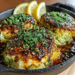 Sizzling Baked Cabbage Steaks with Garlic Butter