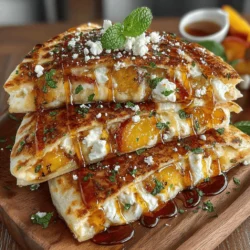 The visual appeal of your Sweet & Savory Peach Quesadillas can enhance the dining experience significantly. Here are some tips on how to slice and arrange these delicious treats for maximum impact: