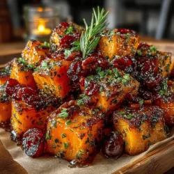 Autumnal Bliss: Maple Roasted Butternut Squash & Cranberries