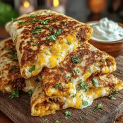 Cheddar Green Chili Flatbread Wraps