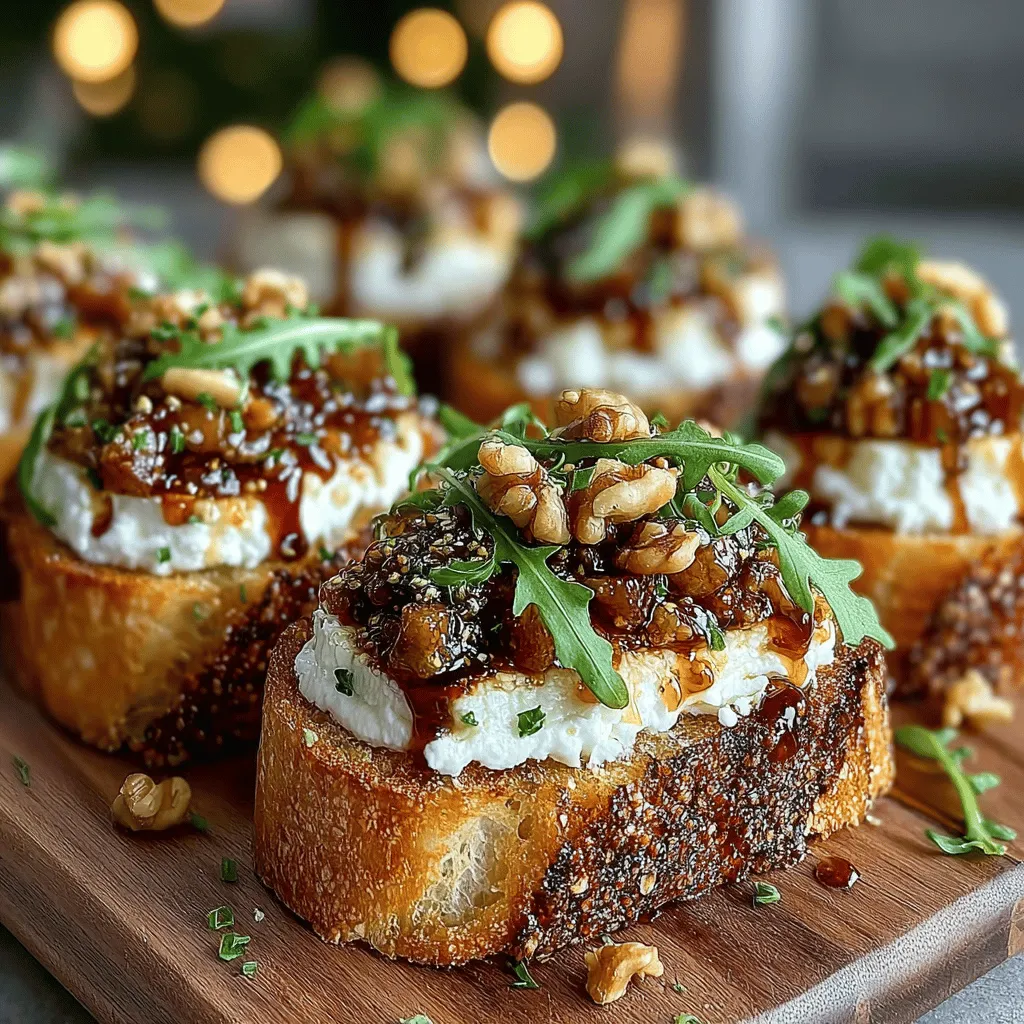 Crostini, a delightful Italian appetizer, are the perfect canvas for a variety of toppings, making them a versatile choice for any gathering or casual dining experience. Whether served at a sophisticated cocktail party or a relaxed family dinner, crostini can elevate the simplest of ingredients into an extraordinary culinary experience. One standout combination that plays beautifully with the sweet and savory dynamics is the pairing of sweet pears and figs with creamy goat cheese. This recipe for Pear & Fig Jam Crostini not only highlights the unique flavor profiles of these ingredients but also offers a simple yet elegant dish that is sure to impress your guests.