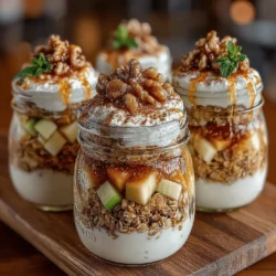 Heavenly Apple Granola Parfait Snack Jars